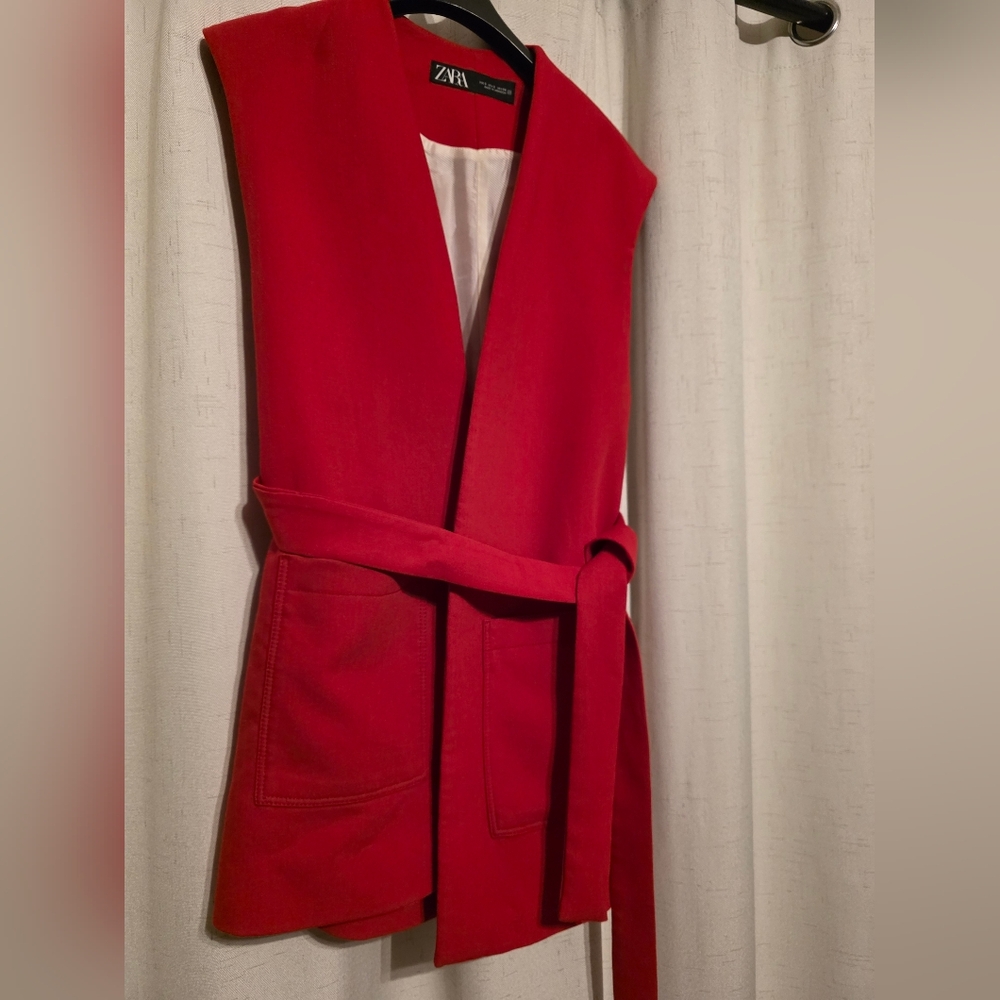 Zara Vibrant Red Vest